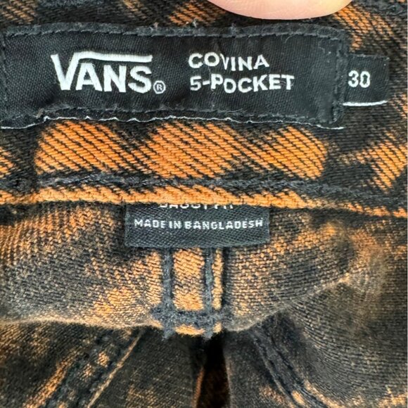 Vans Covina 5-Pocket Baggy Denim Pant High-Rise Straight Leg Scarlet Ibis Sz 30 - Picture 10 of 12